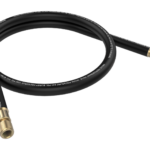 Evacuation Hose, Black, 6', 1/2" Diameter, 3/8" to 1/4" Fitting