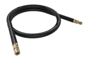 Evacuation Hose, Black, 6', 1/2" Diameter, 3/8" to 1/4" Fitting