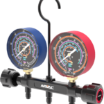 Pro Series Manifold Gauge, 3-1/8" OD, Brass Body, R410A/22/134a/404A