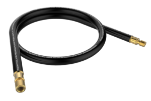 Evacuation Hose, Black, 6', 1/2" Diameter, 1/2" to 1/4" Fitting