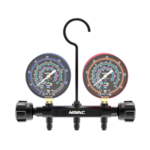 Pro Series Manifold Gauge, 3-1/8" OD, Brass Body, R410A/22/32/454B (NMG12A)